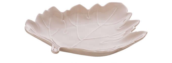 Porcelain Maple Leaf Dessert Bowls Snack Bowls, Set of 2
